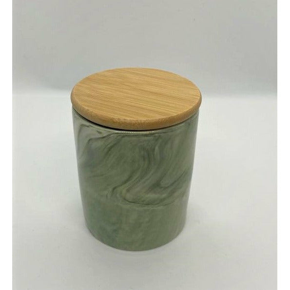 Jade ceramic marble jars (320ml)