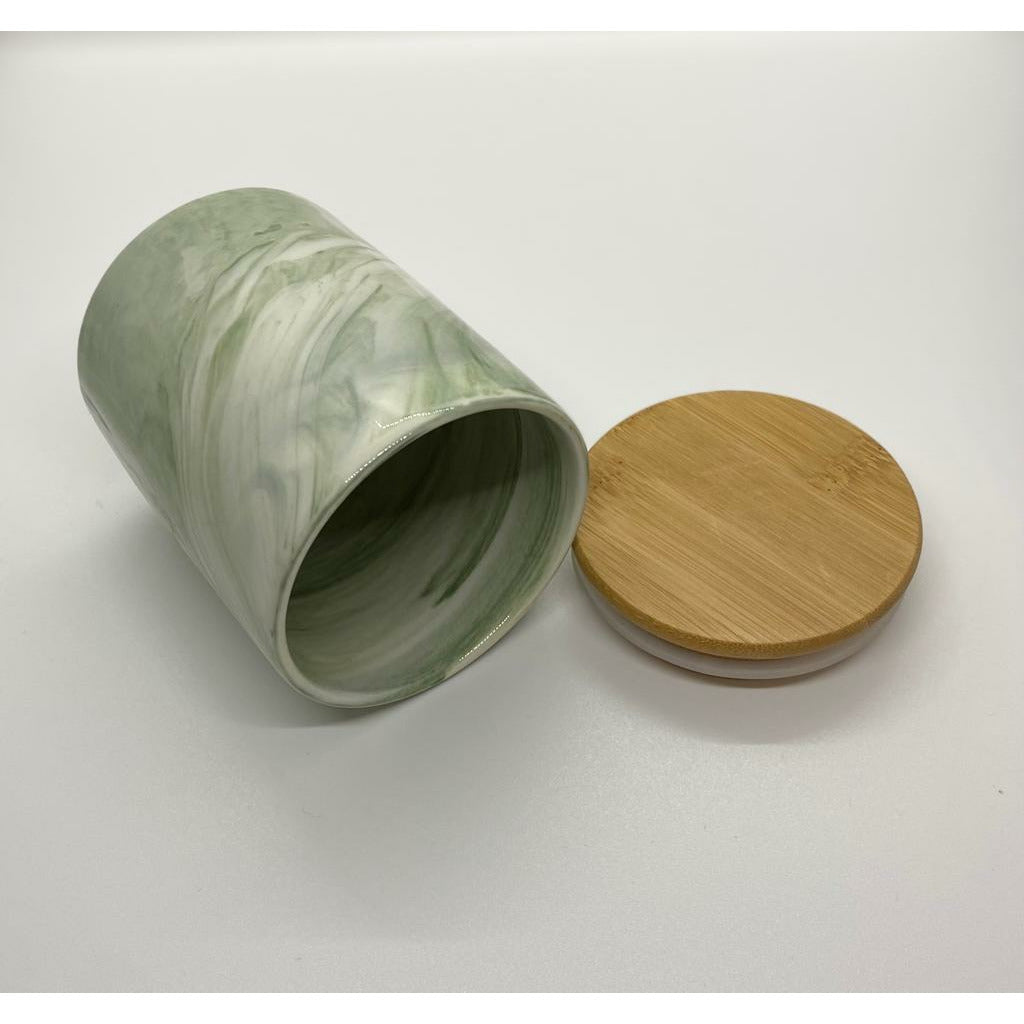 Jade ceramic marble jars (320ml)
