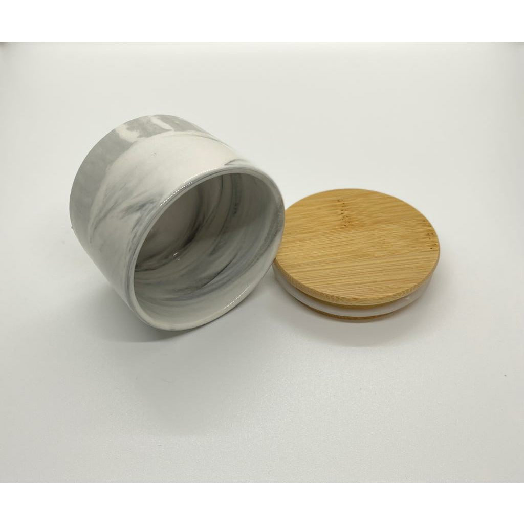 Gray Ceramic marble jar (150ml)