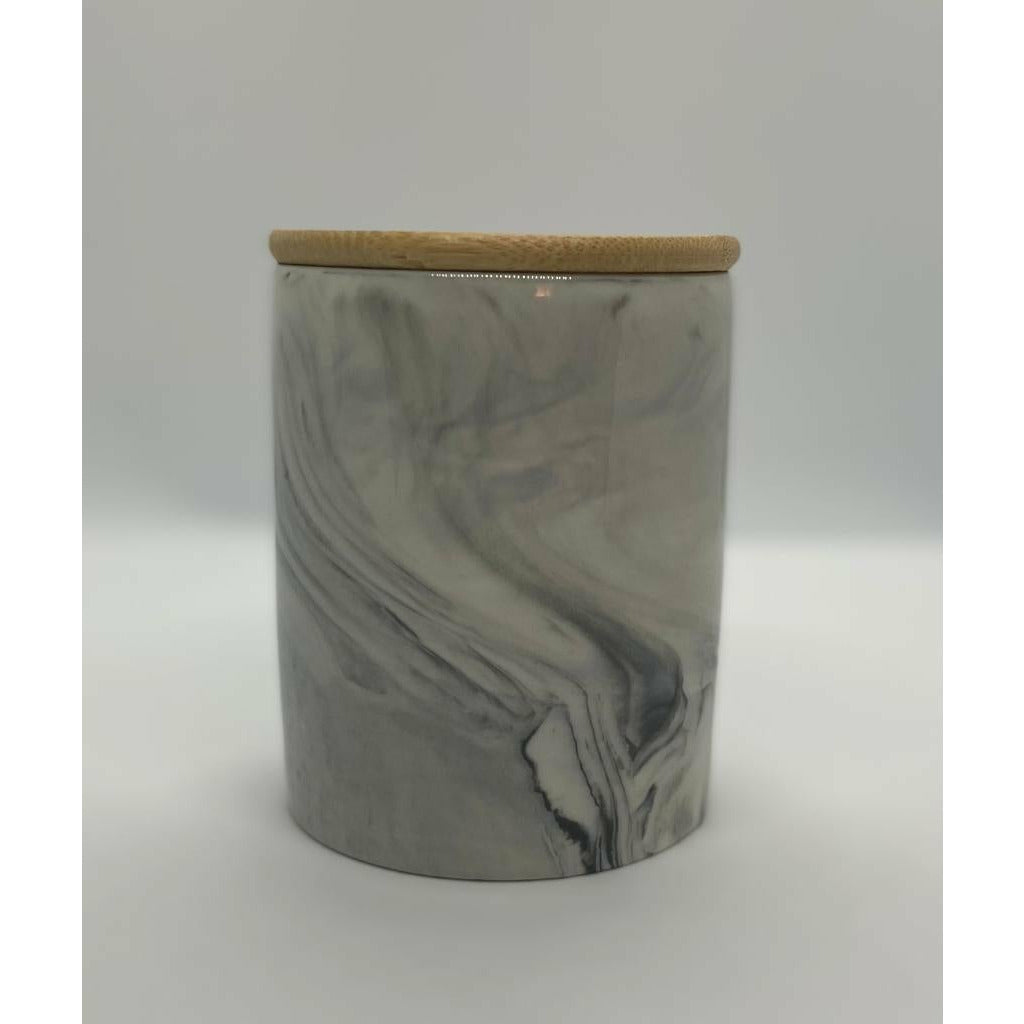 Gray Ceramic marble Jar (320ml) 30% OFF