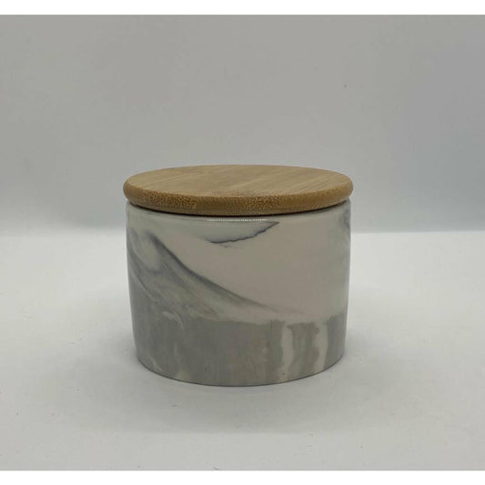 Gray Ceramic marble jar (150ml) 30% OFF